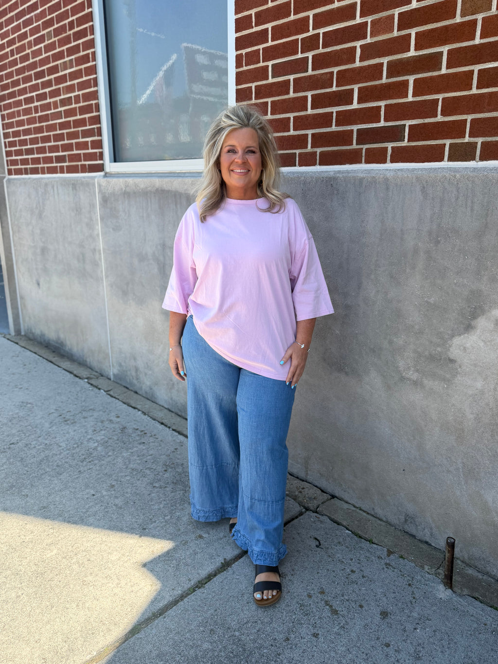 Rose Pink Oversized Tee