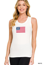White American Flag Tank