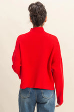 Load image into Gallery viewer, Red Diagonal Ribbed Sweater

