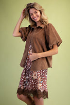 Brown Corduroy Button Up