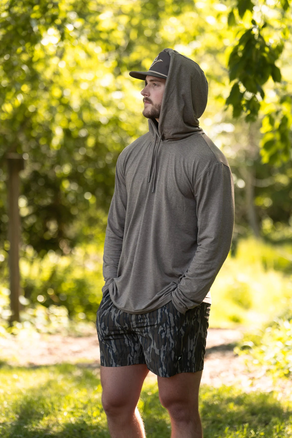 Men’s Lightweight Performance Hoodie-Caribou