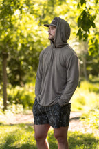 Men’s Lightweight Performance Hoodie-Caribou