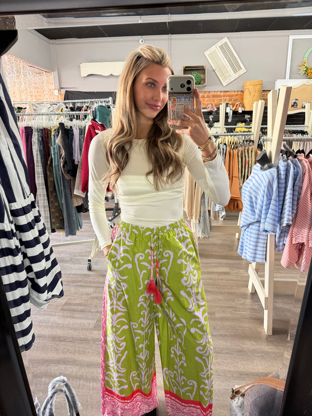 Pink & Green Mixed Pant