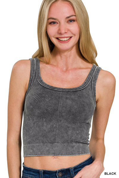 Black Stone Washed Tank