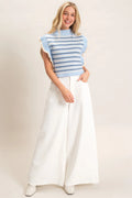Light Blue Striped Sweater