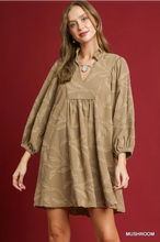 Load image into Gallery viewer, Mushroom—High Ruffle Neck Dress
