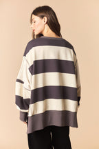 Charcoal/Ivory Oversized Sweatshirt