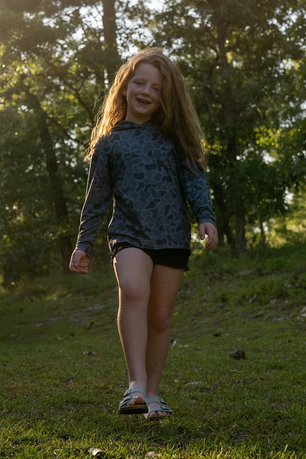 Youth Hooded Performance Shirt -Kandahar Camo