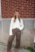 Olive Print Pant