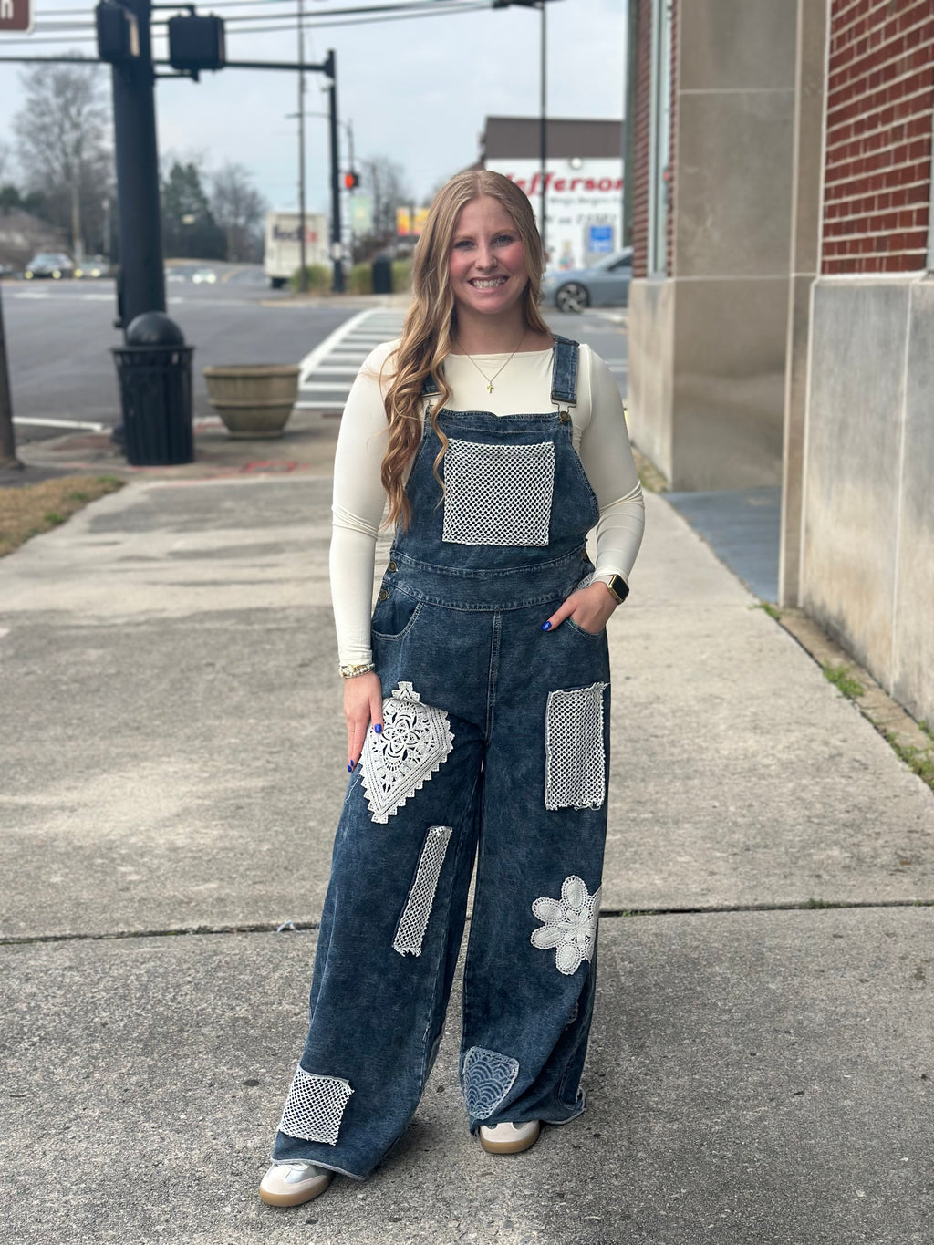 Indigo Patch Overalls