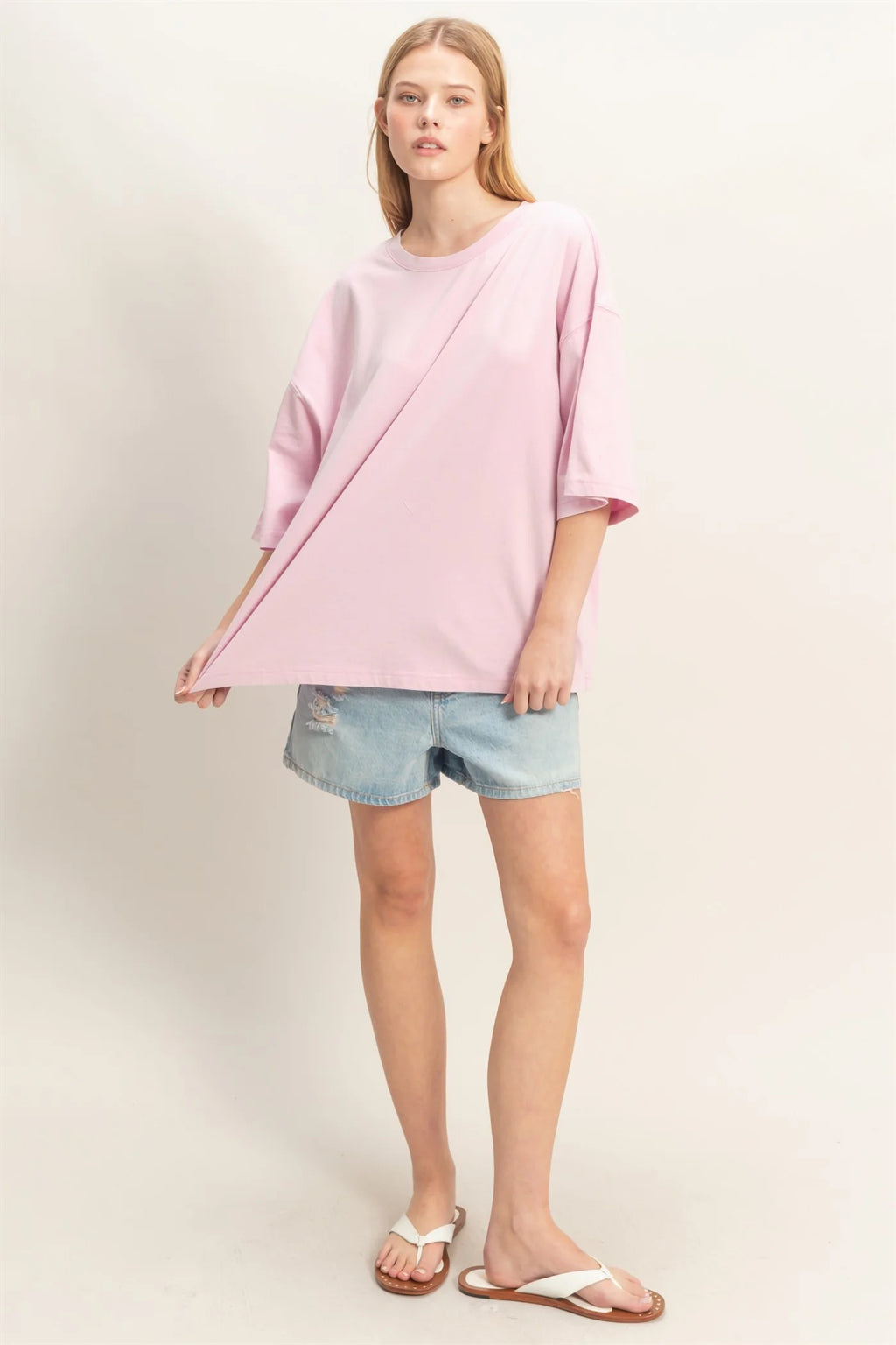 Rose Pink Oversized Tee