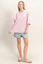 Rose Pink Oversized Tee