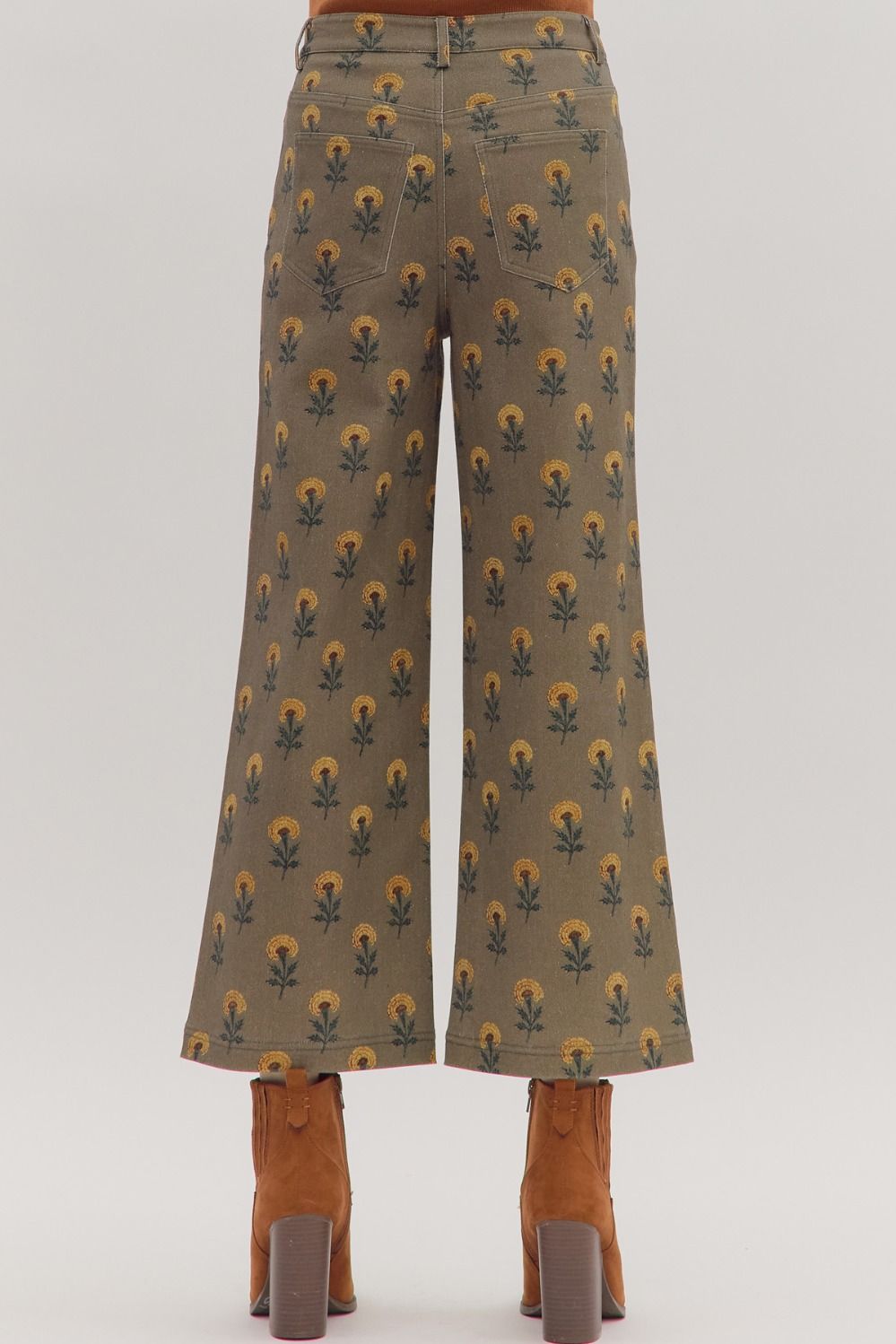 Olive Print Pant