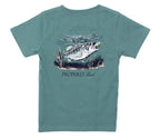 SET THE HOOK SHORT SLEEVE TEE- MARINE GREEN