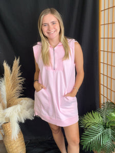 Half Zip Pink Dress