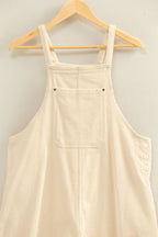 Short Cream Ribbed Romper