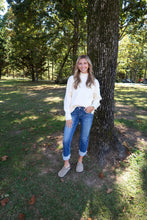 Load image into Gallery viewer, Cream Diagonal Ribbed Sweater
