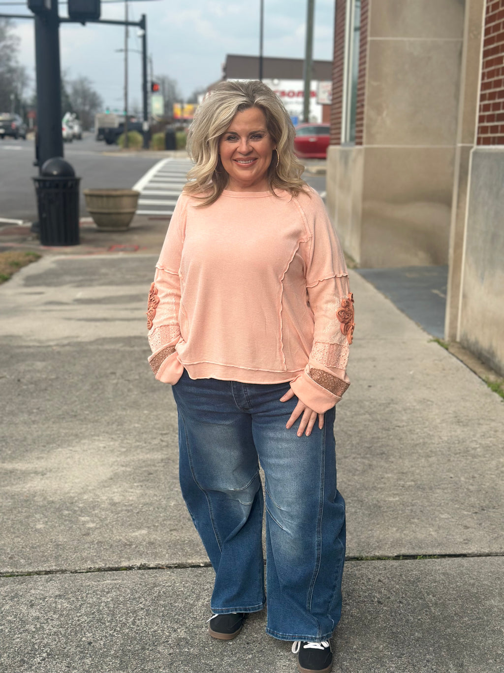 Rose Pink Patchwork Top