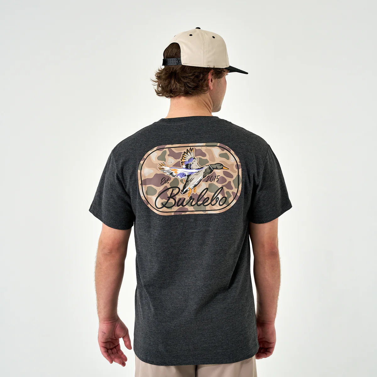 Ducks Flying Heather  Black Tee