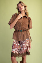 Brown Corduroy Button Up