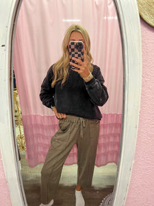 Mineral Wash Mocha Pants