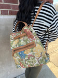Botanical Floral Canvas Bookbag