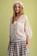 Natural Color Crochet Duster