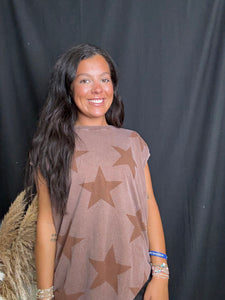 Chestnut Star Sleeveless Top