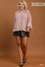 Curvy Rose Polka Dot Top