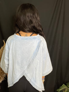 Blue Bow Top