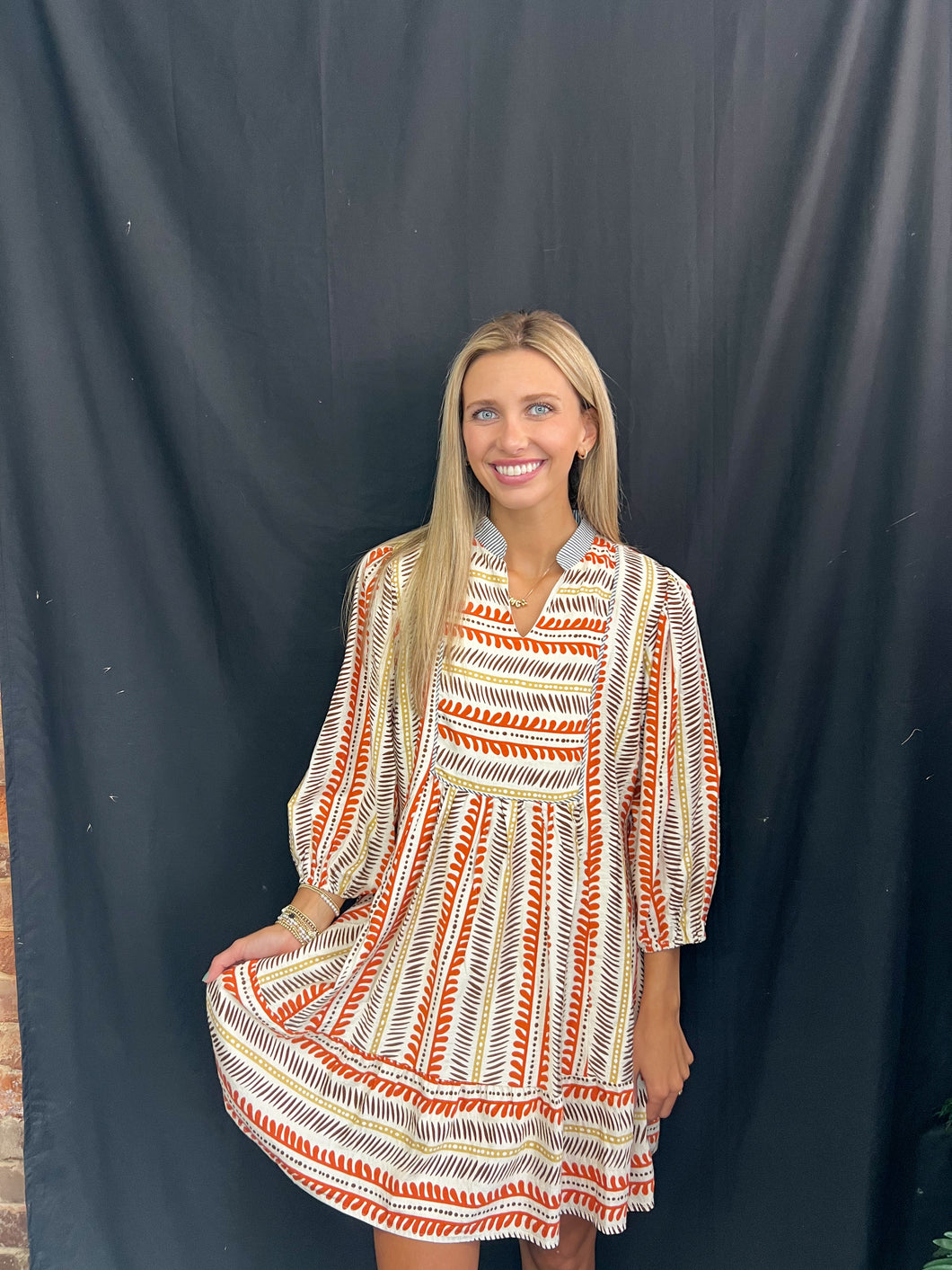 Aztec Rust Dress