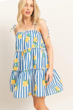 Lemon Spaghetti Strap Dress