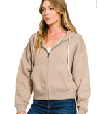 Mocha Zip-Up Jacket