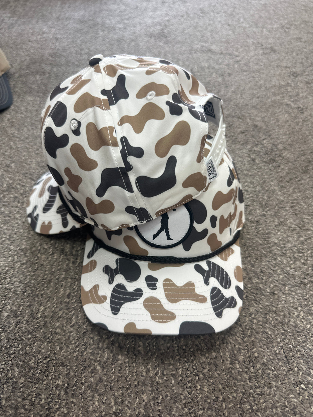 Golfer White Camo Hat
