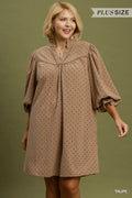 Curvy Taupe Corduroy Dress
