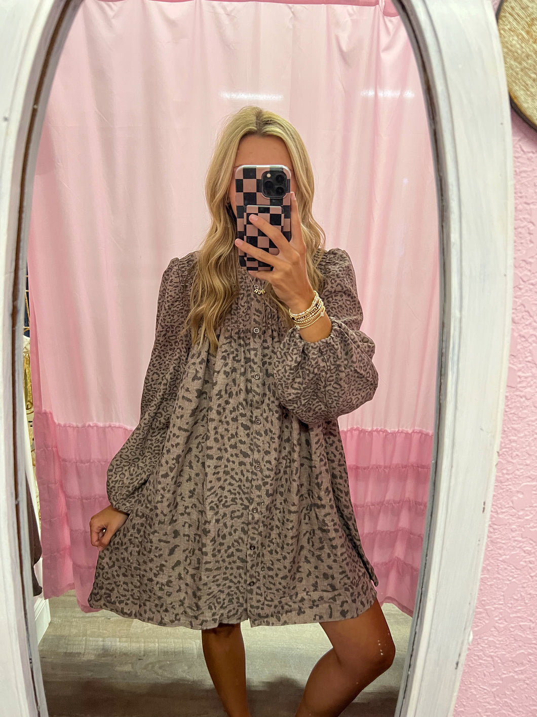 Mocha Animal Print Dress