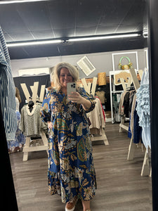 Curvy NAVY MIDI Dress