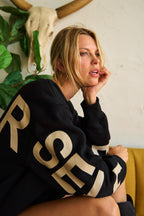 Black LOVE YOURSELF Oversized Sweatshirt