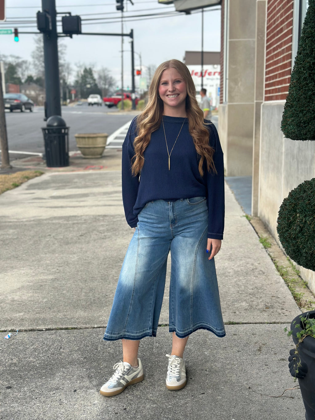 Culotte Denim Capri Pant