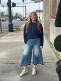 Culotte Denim Capri Pant