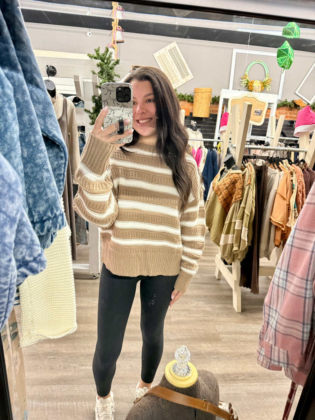 Mocha Striped Sweater