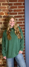 Load image into Gallery viewer, Green Oversized Crewneck Pullover
