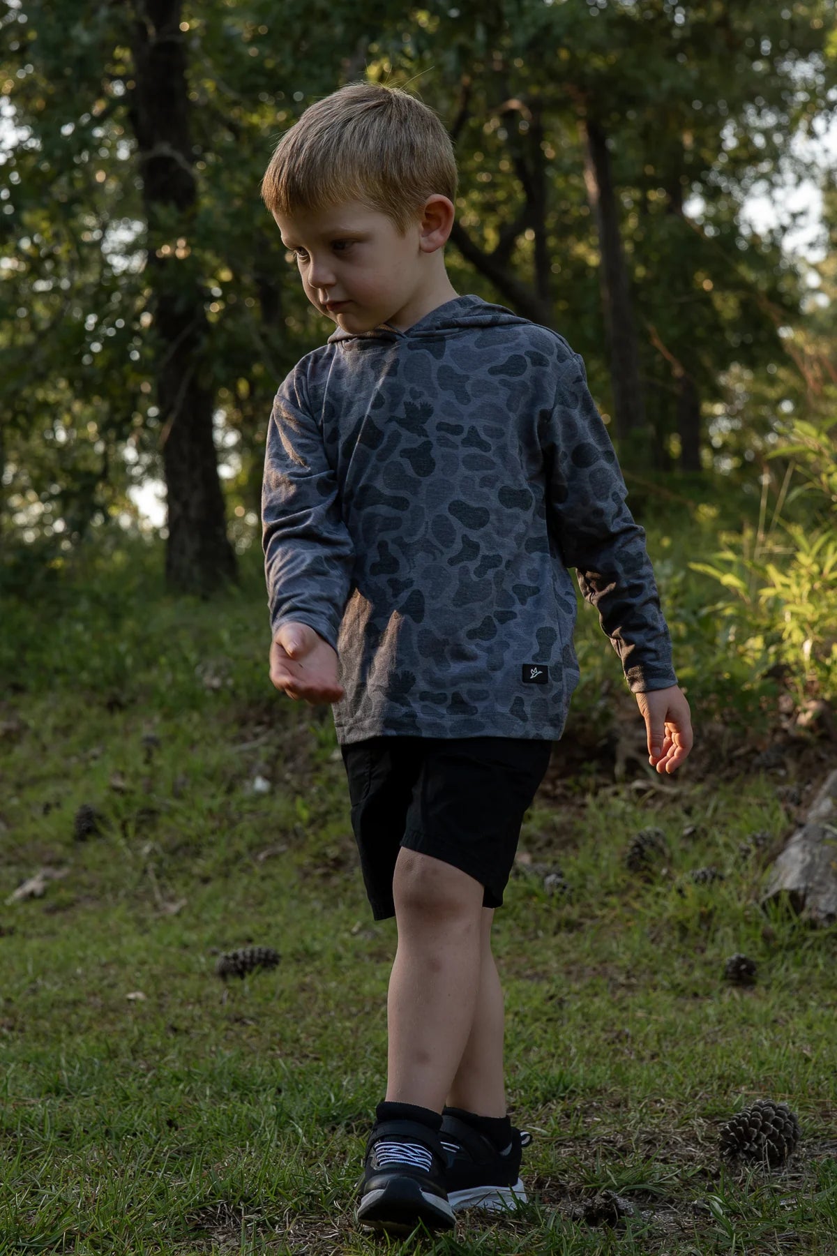 Youth Hooded Performance Shirt -Kandahar Camo