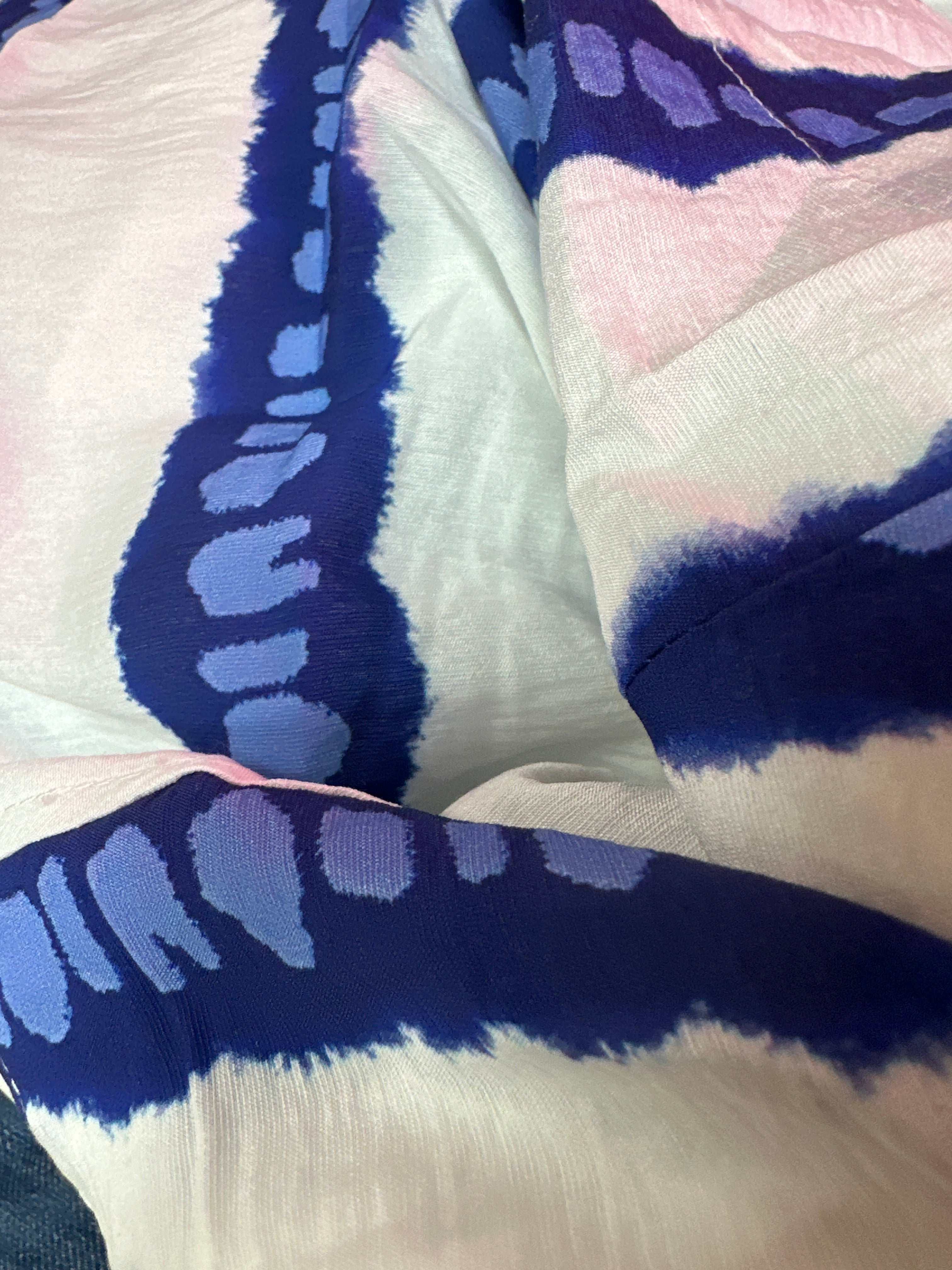 White w/Blue  Vertical TyeDye