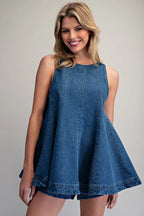 Dark Denim Sleeveless Set