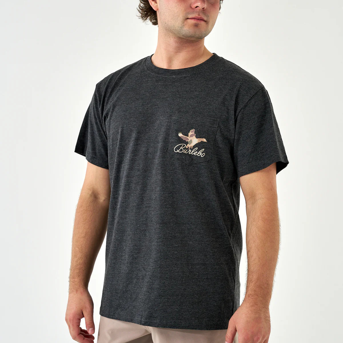 Ducks Flying Heather  Black Tee