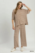 Mocha/Cream Striped Set