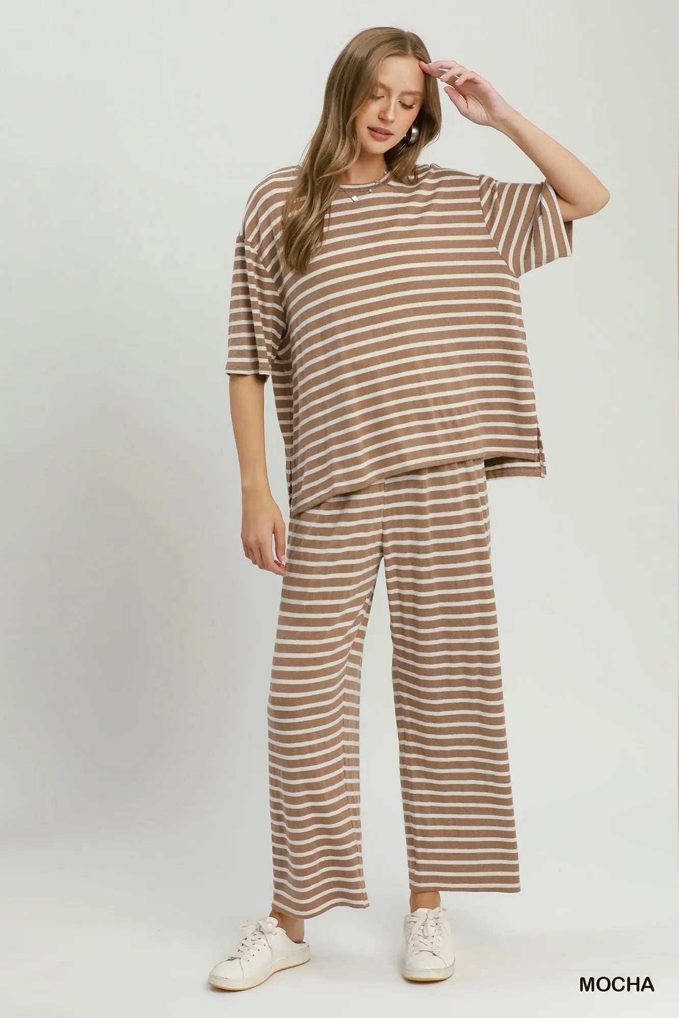 Mocha/Cream Striped Set