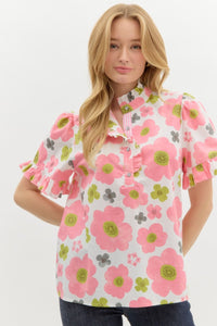 Pink Flower Top