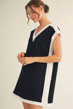 Black/White Contrast Dress